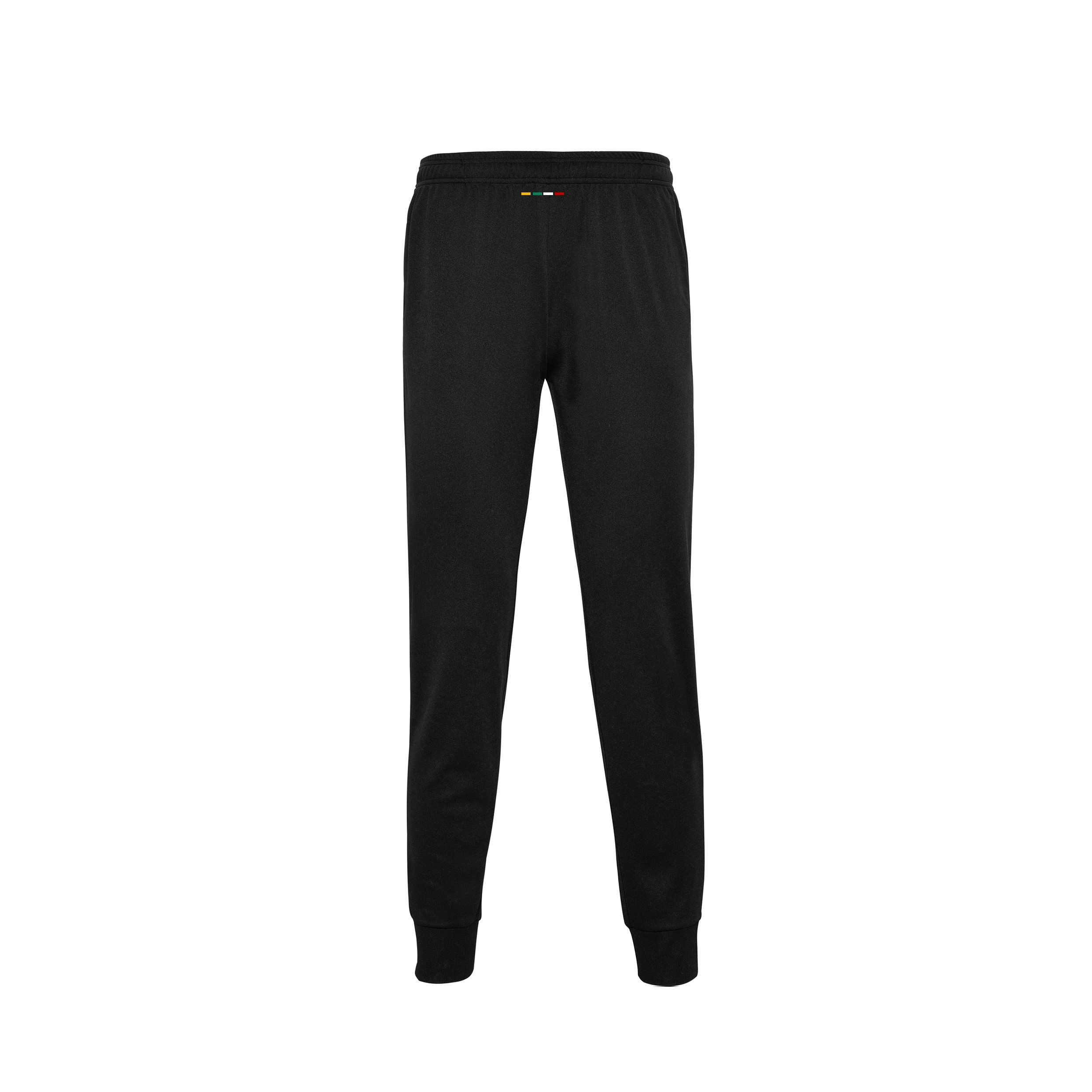 Schwarze PRIMEo Herren-Sporthose Landquart aus 100 % Polyester, bequeme Trainings- und Freizeithose mit schmalem Bein und Bündchen